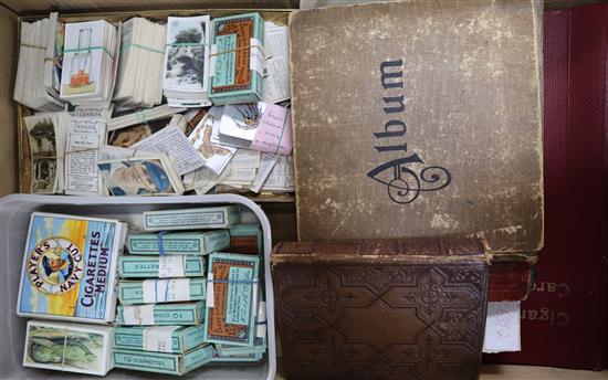 A quantity of cigarette cards, 4 albums, some loose